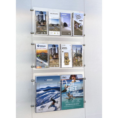 A4 and DL pamphlet Cable Display leaflet holders