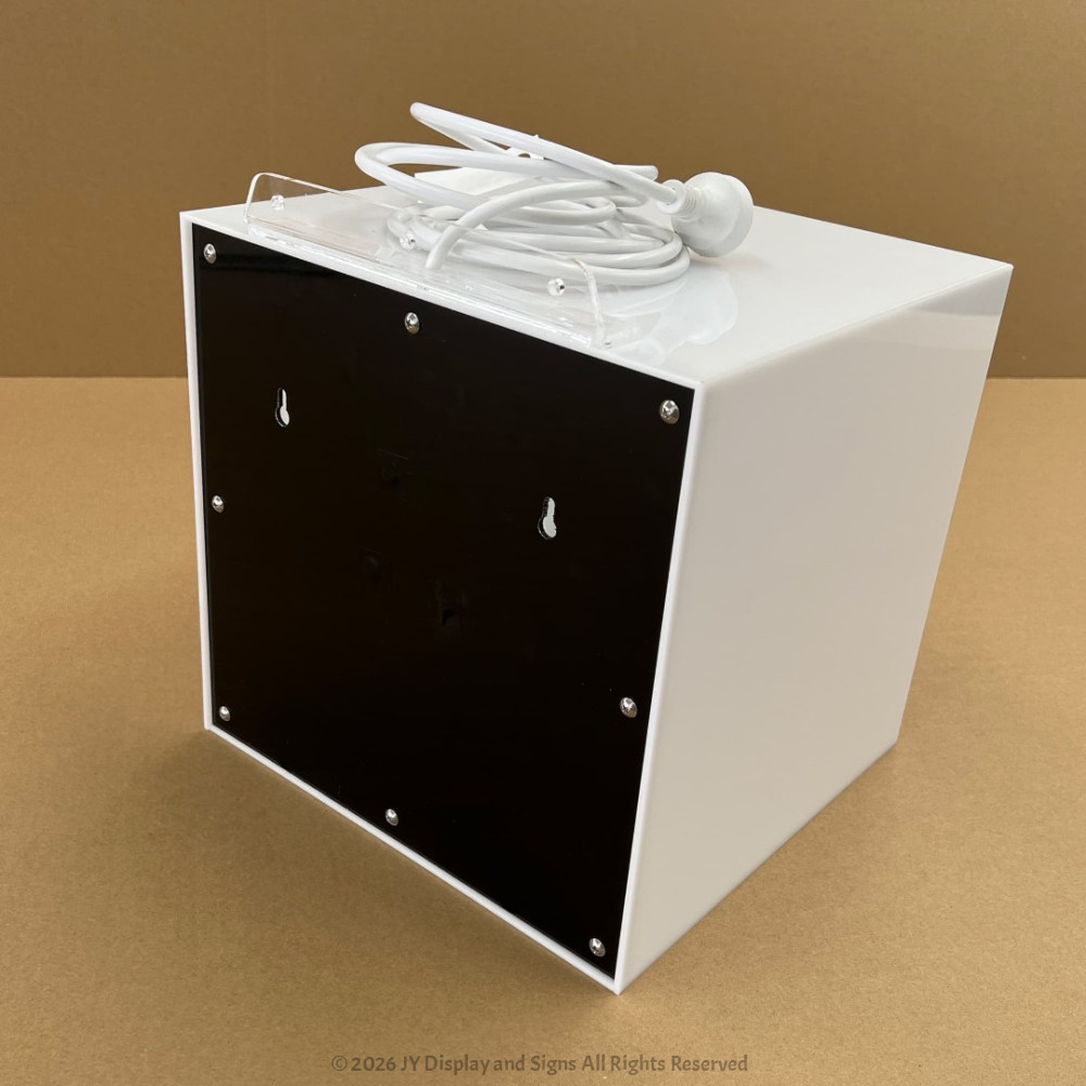 Acrylic LED Light Box Cube / Perspex Cube Light Box - BOXCUBEW | JY Display
