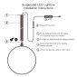Suspended-round-led-light-box hanging sign ceiling mount