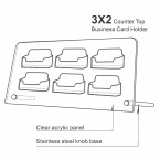 Superior Counter Top Acrylic Business Card Holder - 6 Pocket