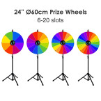 60cm Dry Erase Spinning Prize Wheel with Tripod - 6-20Slots