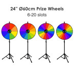 60cm Dry Erase Spinning Prize Wheel with Tripod - 6-20 Slots