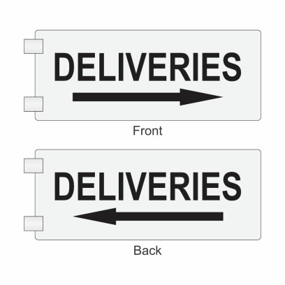 Wall Side Mounted Deliveries Sign