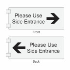 Please Use Side Entrance Sign