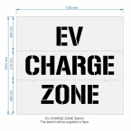 EV Charge Zone Spray Marking Stencil