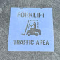 FORKLIFT TRAFFIC AREA Stencil