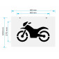 Motorbike Symbol Stencil For Marking Roadways and Bikeways