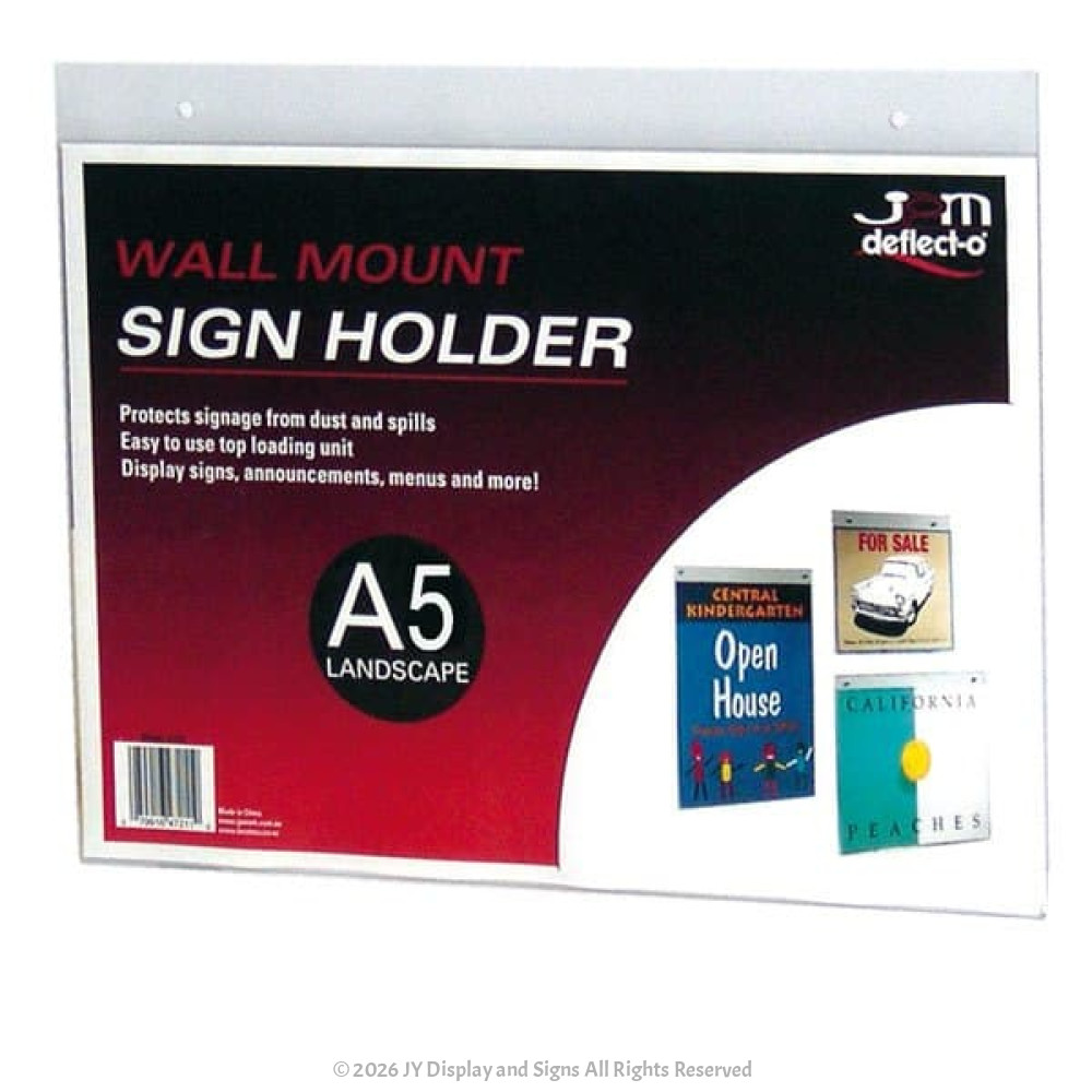 2705 Sign A5 Wall Mount Sign Holders Landscape - 47111 | JY Display