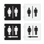 Square Toilet Sign