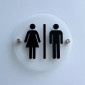 Acrylic Round Acrylic Toilet Sign