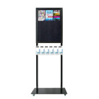 Tall Info Stand - 1 Felt Board with 6 DL Brochure Holders