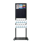 Tall Info Stand - 1 Felt Board with 12 DL Brochure Holders