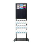 Tall Info Stand - 1 Felt Board with 18 DL Brochure Holders