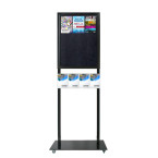 Tall Info Stand - 1 Felt Board with 4 A5 Brochure Holders
