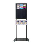 Tall Info Stand - 1 Felt Board with 3 A4 Brochure Holders