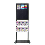 Tall Info Stand - 1 Felt Board with 6 A4 Brochure Holders