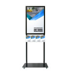 Tall Info Stand - A1 Snap Frame with 4 A5 Brochure Holders