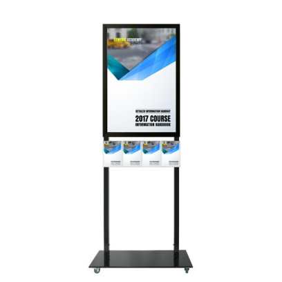 Tall Info Stand - A1 Snap Frame with 4 A5 Brochure Holders