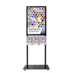 Tall Info Stand - A1 Snap Frame with 3 A4 Brochure Holders