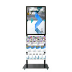 Tall Info Stand - A1 Snap Frame with 3 A4 + 4 A5 + 6 DL Brochure Holders