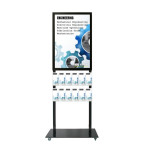 Tall Info Stand - A1 Snap Frame with 12 DL Brochure Holders