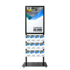 Tall Info Stand - A1 Snap Frame with 12 A5 Brochure Holders