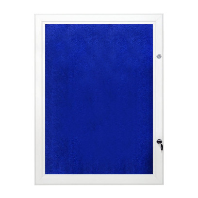 Blue Lockable Felt Notice Board (9 A4)