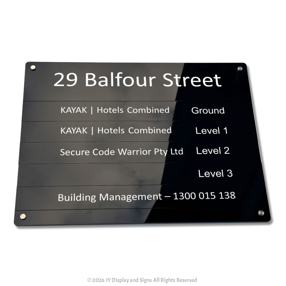 Custom Magnetic Acrylic Directory Sign with Changeable Strips – Sleek ...