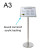 Stainless Steel Base+Pole+Silver Frame 