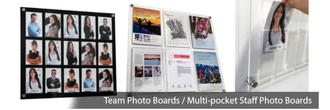 Acrylic staff board photo panel